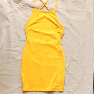 Criss cross low back mini dress